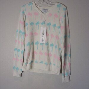 NWT Wildfox Kids Palm Trees White Sweater